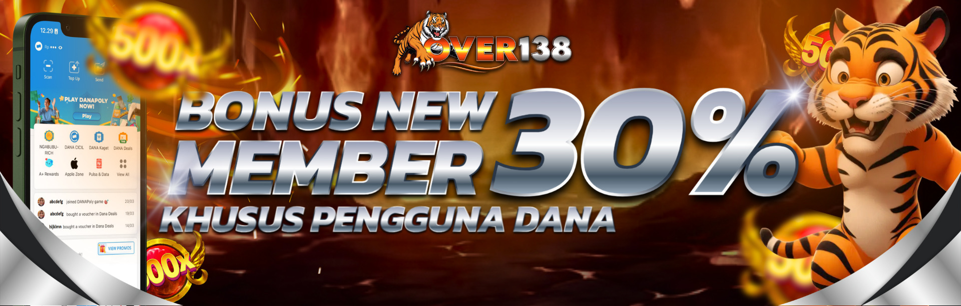 BONUS NEW MEMBER 30% KHUSUS PENGGUNA DANA