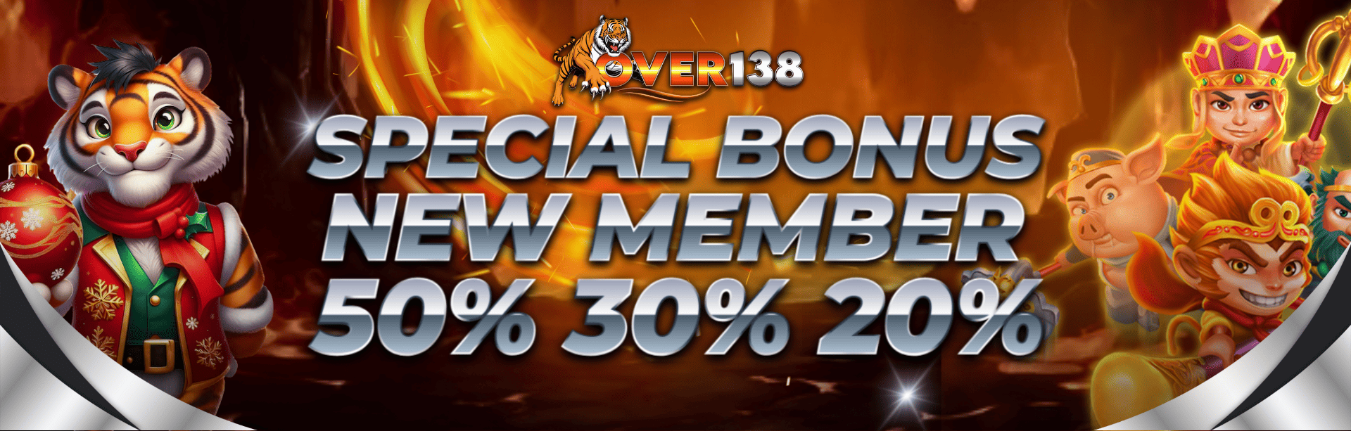 SPECIAL BONUS NEW MEMBER SLOT 50% 30% 20%